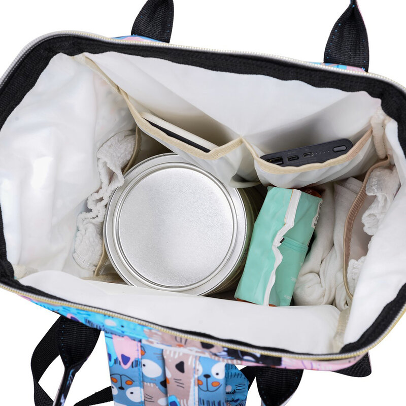Bolsa de fraldas com grande capacidade para mamãe, mochila para bebê multifuncional, a prova d'água, para viagens, para cuidado da criança