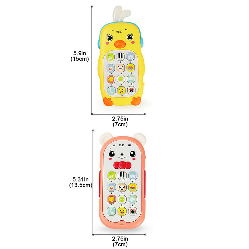 música relajante Juguetes de teléfono móvil con sonido para bebé Educación Temprana juguetes educativos multifuncionales para bebé iluminación 