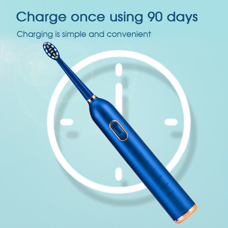 Boi-cepillo de dientes eléctrico sónico inteligente para adultos, cerdas suaves de alta frecuencia, carga rápida por USB, 4 colores