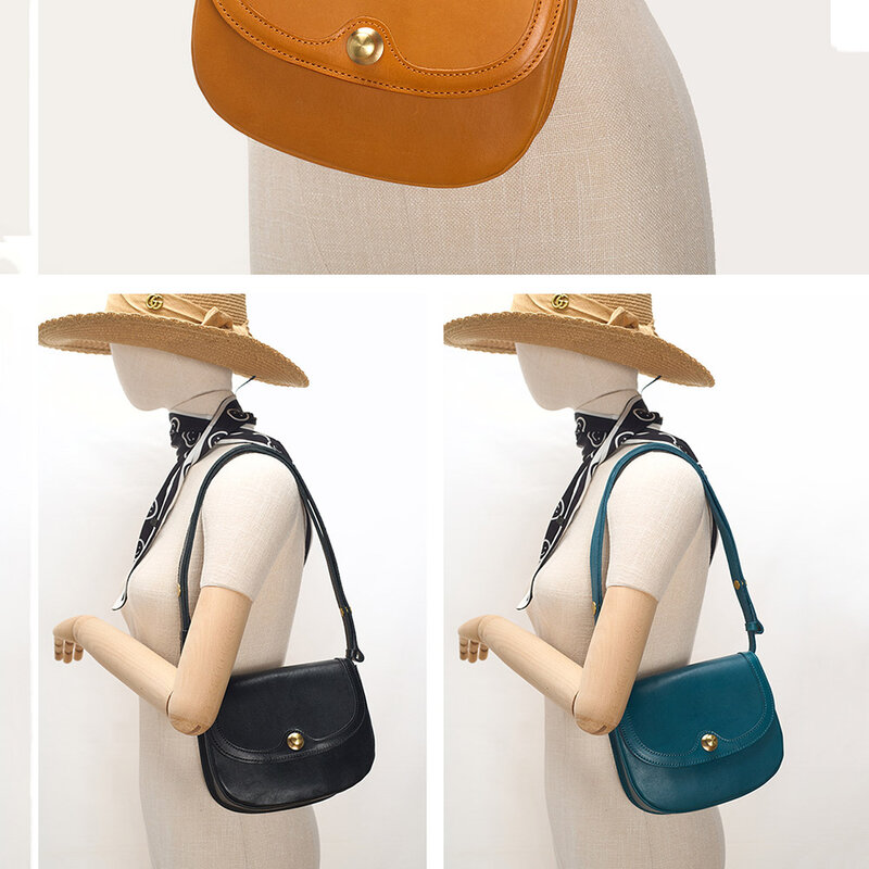 YFZ Vintage Leder Schulter Tasche Für Frauen Lässige Flap Weichen Weiblichen Täglichen Handtasche Geldbörsen Kleine
