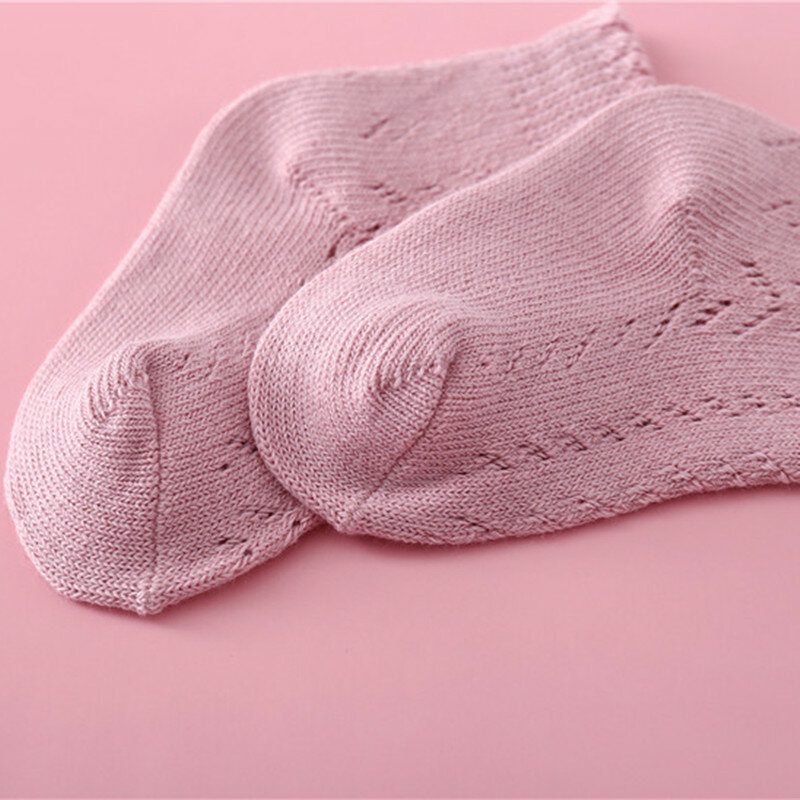 Носки сетчатые однотонные для девочек, на возраст 0-5 лет