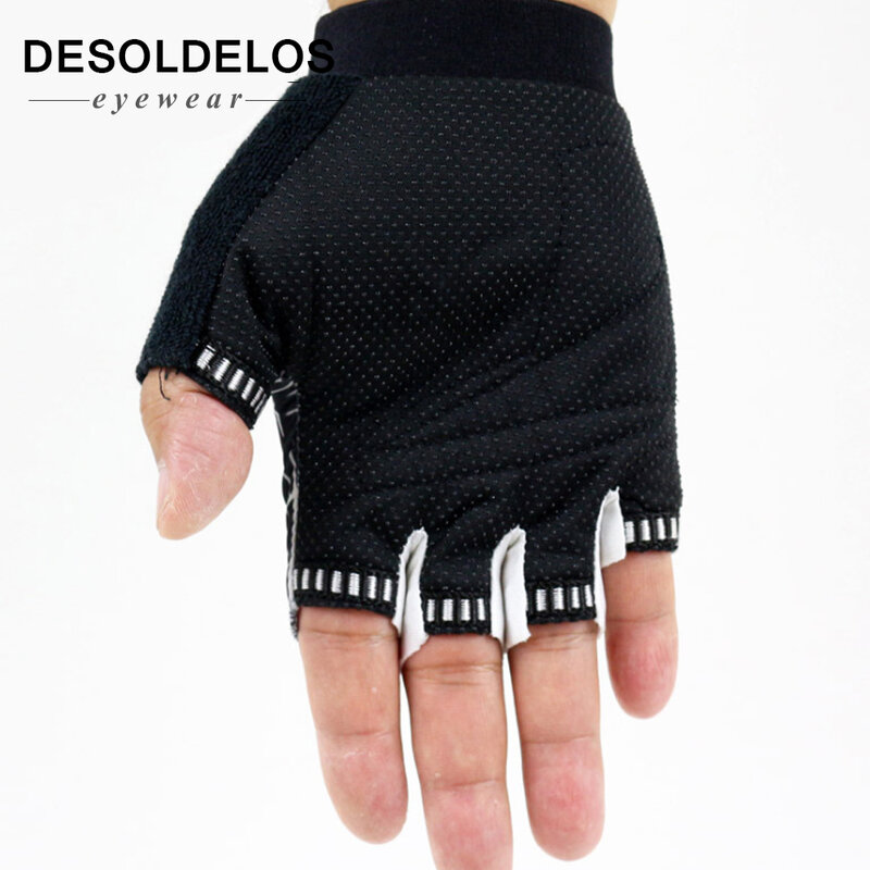 DesolDelos 1 pair Half Finger Gloves Men Women Sport Gloves Fingerless Fitness Mittens Luvas None slip Guantes Mittens R013