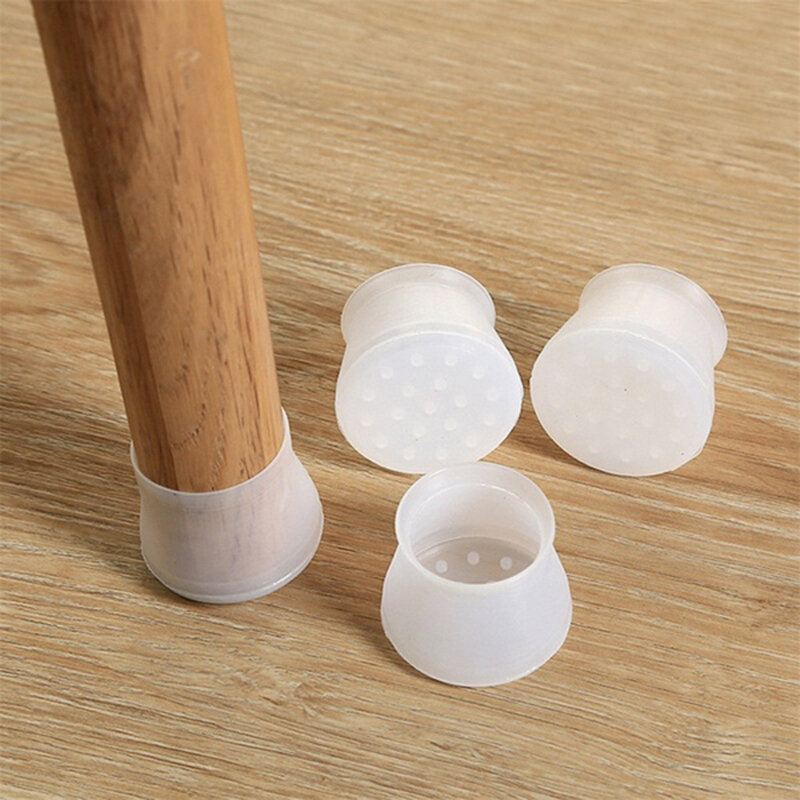 Cubierta protectora de silicona para patas de muebles, almohadilla protectora de suelo de mesa, antideslizante, 20 piezas