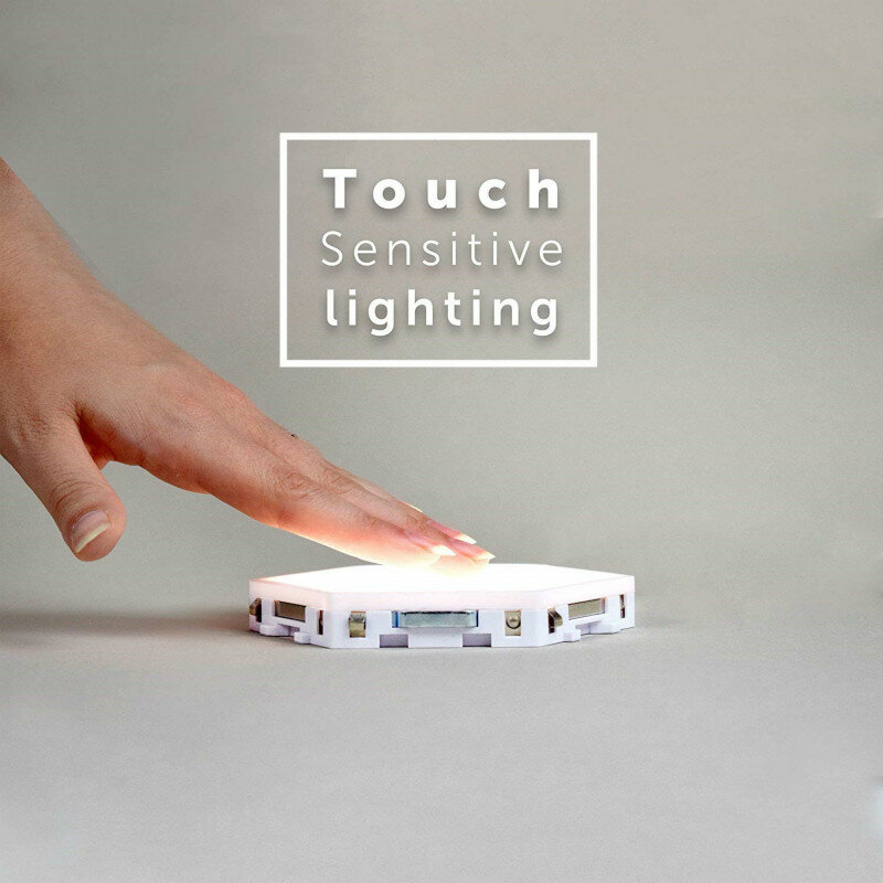 Quantum Light Touch Sensor luci notturne lampada da parete a tocco modulare magnetica a luce esagonale a LED lampada da notte a colori creativa per la casa
