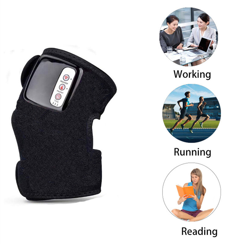 Masajeador de rodilla con calefacción eléctrica, soporte Vibrador de Unión infrarroja lejana, masajeador de hombros y espalda, masajeador de tejido profundo