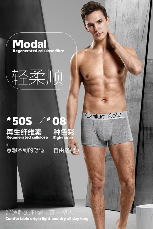Boxer Modal à la mode pour homme, sous-vêtement formel décontracté et confortable, nouveau Style
