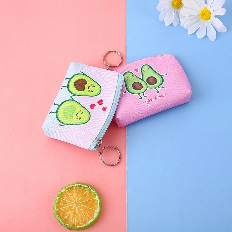 2021 Fresh Style Pendant piccola borsa colorata Avocado stampa portamonete portatile contratto portachiavi cartone animato carino Mini portamonete