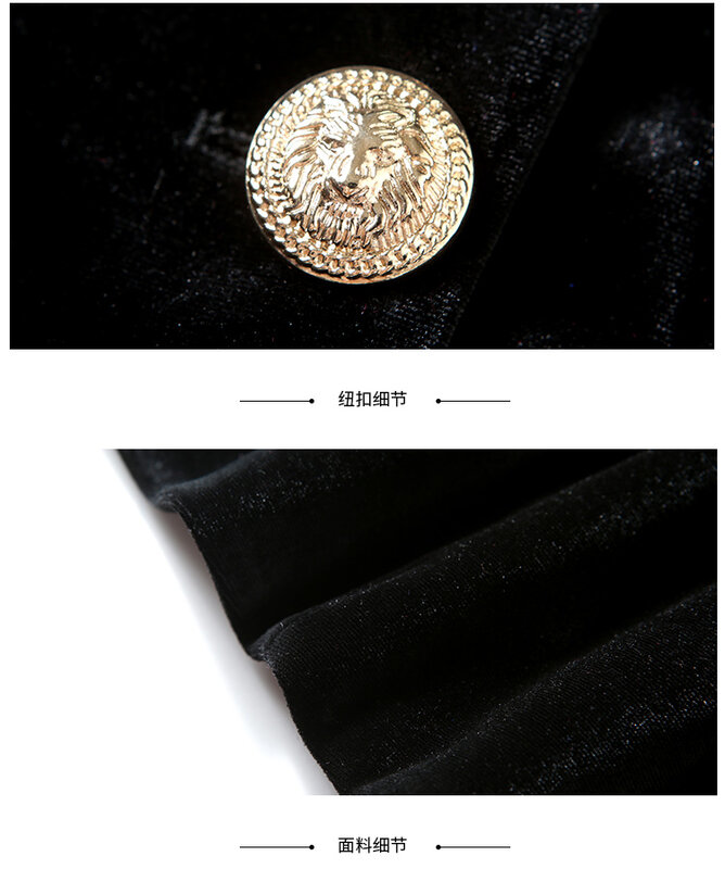 エレガントなベルベットのブレザー,女性のコート,ヴィンテージ,高品質,ゴールドボタン,フラップ付き長袖,アウター,2021