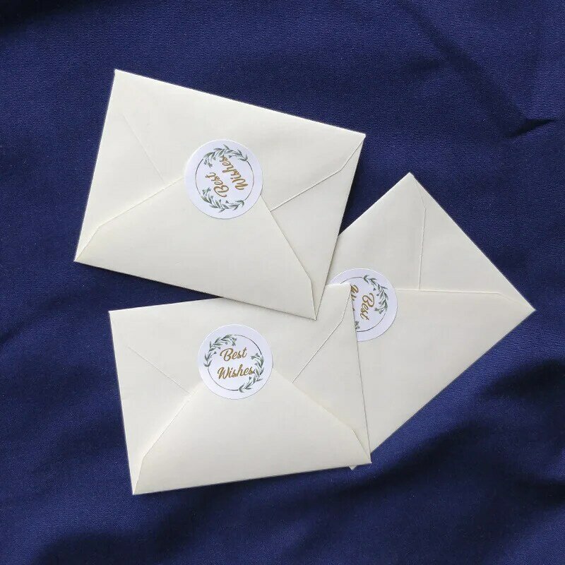 100pcs biglietto d'auguri regalo avorio buste piccole invito a nozze lettera regalo cartolina imballaggio buste bianche all'ingrosso