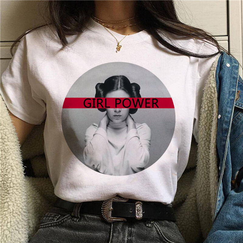 T-shirt Harajuku pour femme, haut féminin, esthétique, GRL PWR Ullzang, puissance des années 90, Grunge