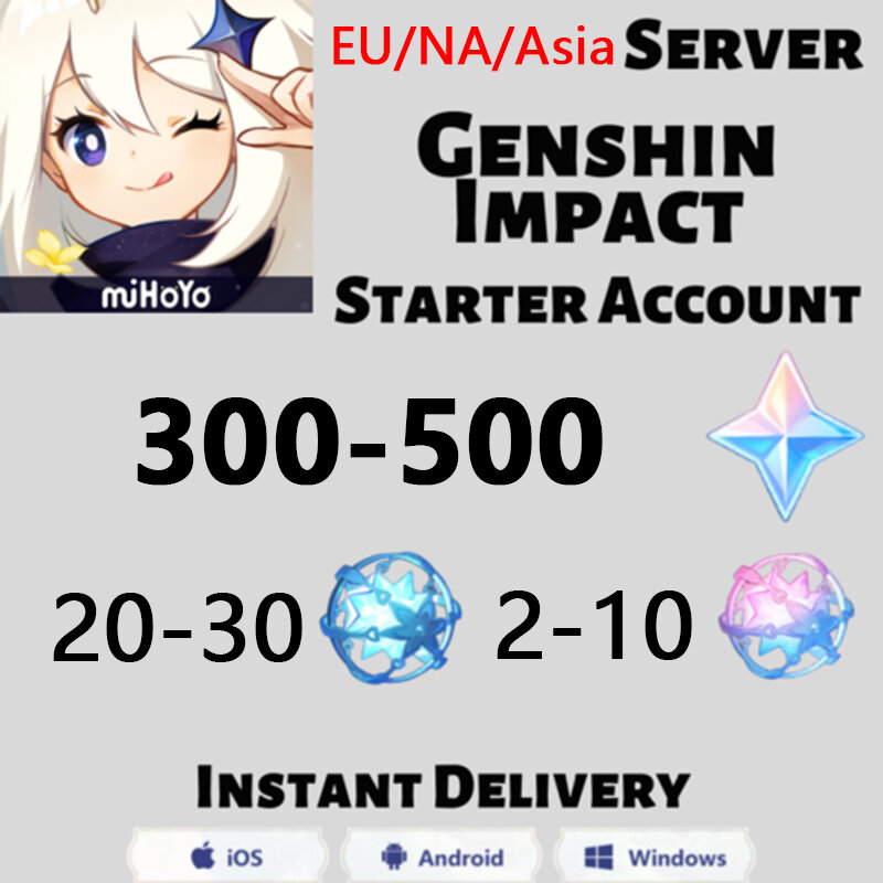 Genshin Impact Reroll Starter Account 70 + desideri Hutao Diluc Tartaglia Keqing Qiqi Mona Klee Venti Ganyu Asia/europa/America
