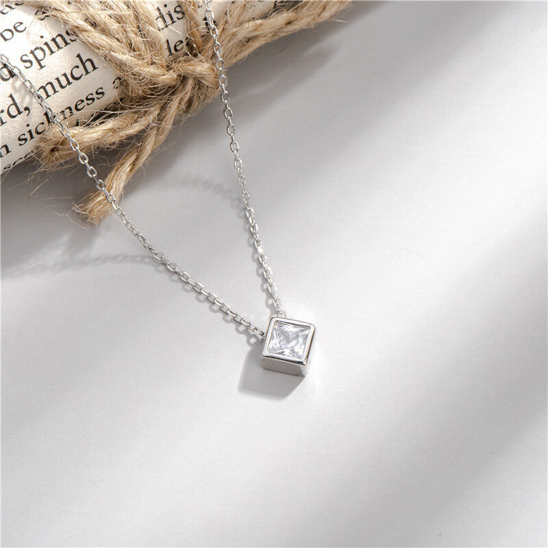 Sodrov-collar con colgante de diamante para mujer, de Plata de Ley 925, joyería de plata 925 de alta calidad