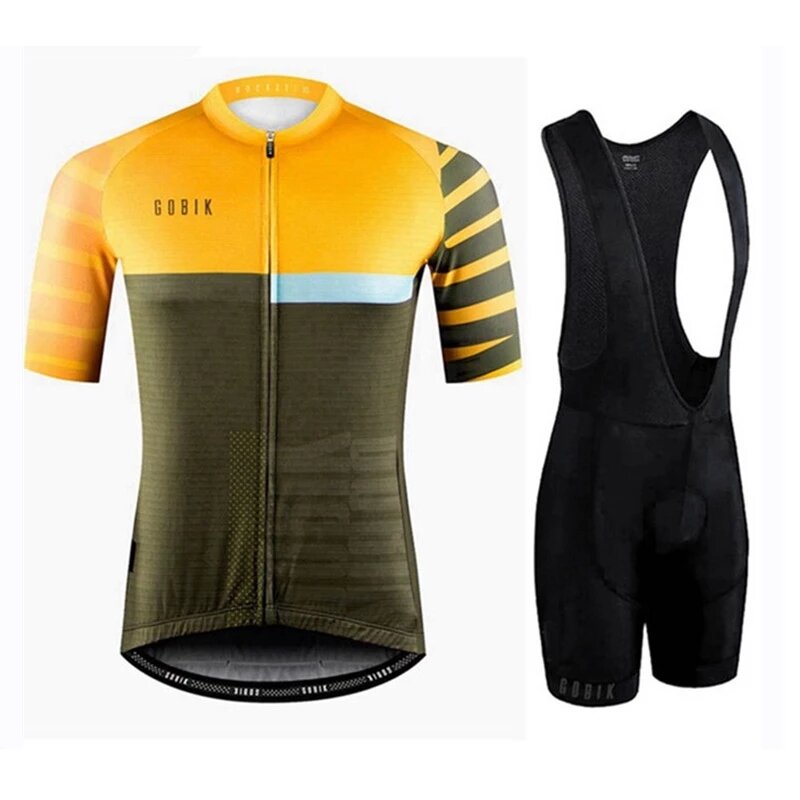 2021 New Summer Cycling Jersey Set Breathable Team Racing Sport Bicycle Jersey Mens Cycling Clothing Short Bike Jersey