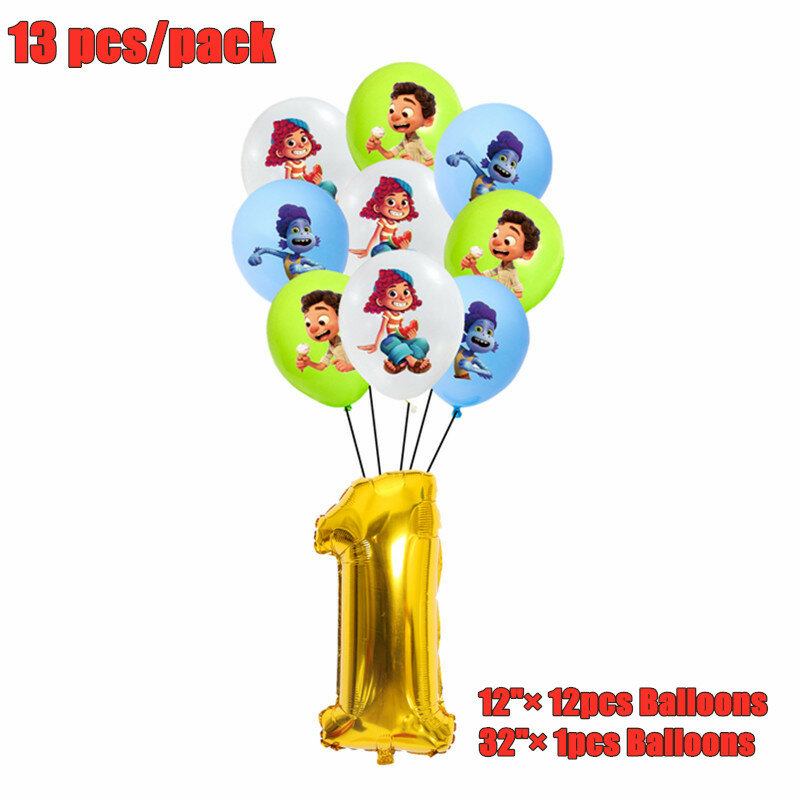 Ensemble de ballons en Latex, thème Disney Pixar Luca, décorations de fête d'anniversaire, jouets pour enfants, fournitures de fête prénatale, décoration de maison
