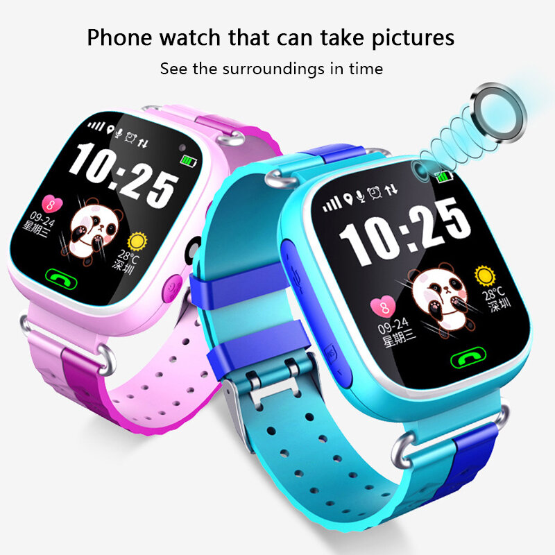 Wasserdichte Lauf Uhr GPS Locator Kinder Uhr Smart Uhr Kinder Smart Uhr LED Full Touch Bildschirm