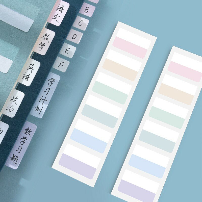 Bloc-Notes coloré Morandi, étiquette autocollante mignonne, marqueur Kawaii pour planificateur quotidien, papeterie pour Page et fournitures scolaires