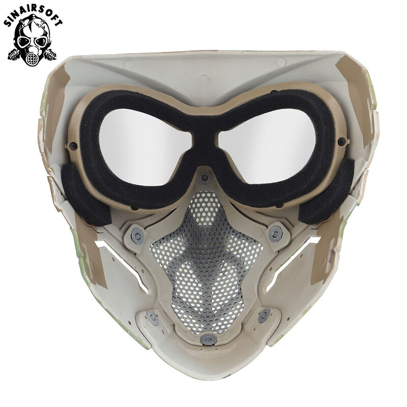 Taktyczne Lurker maski strzelanie polowanie Paintball maski mężczyźni pełna twarz Airsoft kolarstwo piesze wycieczki wygodne CS polowanie maska wojskowa