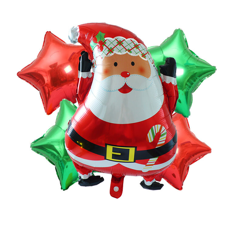 Feliz natal papai noel boneco de neve folha balões vermelho verde escuro látex bola para o natal ano novo festa casa decoração fornecimento