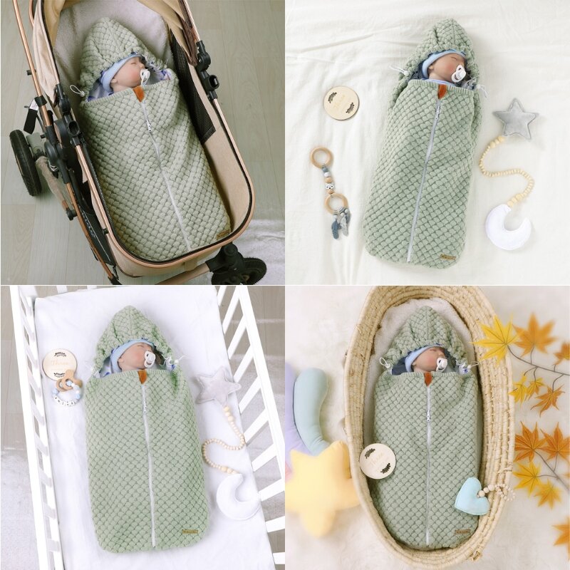 Winter Warme Baby Schlafsäcke Kinderwagen Fußsack Neugeborenen Swaddle Wrap Umschläge Säuglings Schlafsack für 0-12 Monate