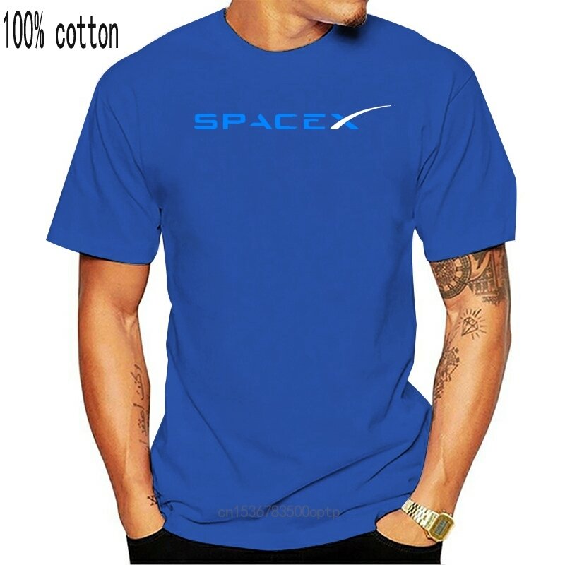 جديد الفضاء الفضاء X SPACE-X إيلون المسك مروحة الفضاء العلوم شعار تي شيرت فالكون [S > 3XL] 2021 T قمصان مضحك القمم