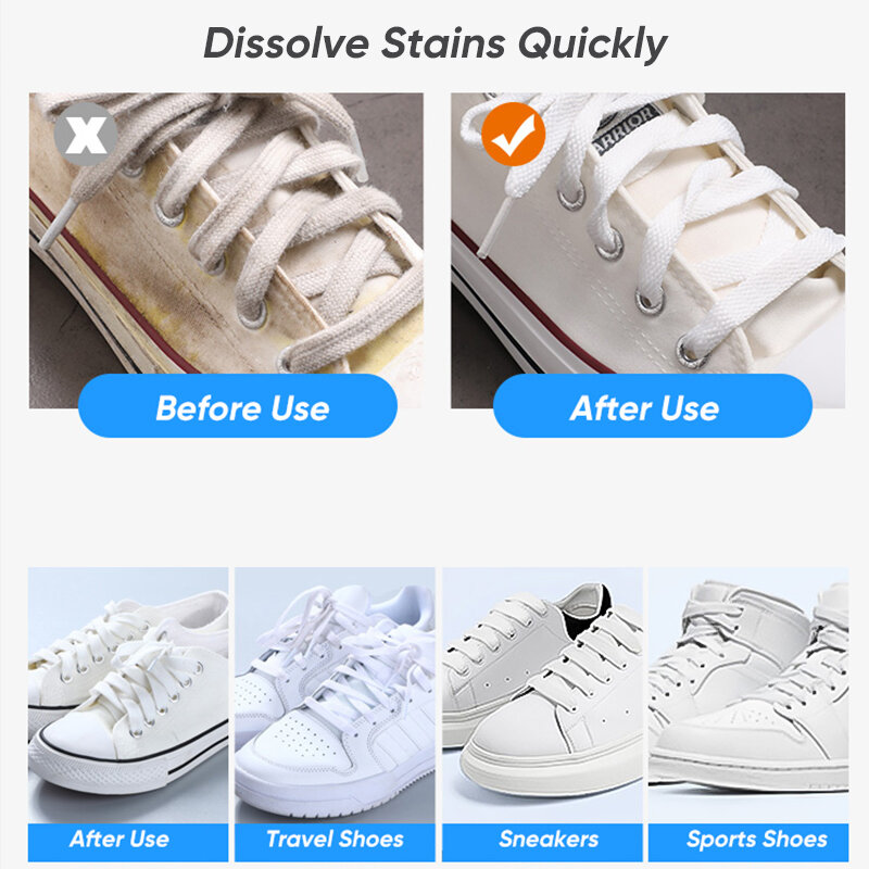 Sepatu Putih Pembersih Dekontaminasi Pemutih Tanpa Cuci Sneaker Alat Pembersih Sepatu Perawatan Kulit Pembersih Sneaker Perawatan