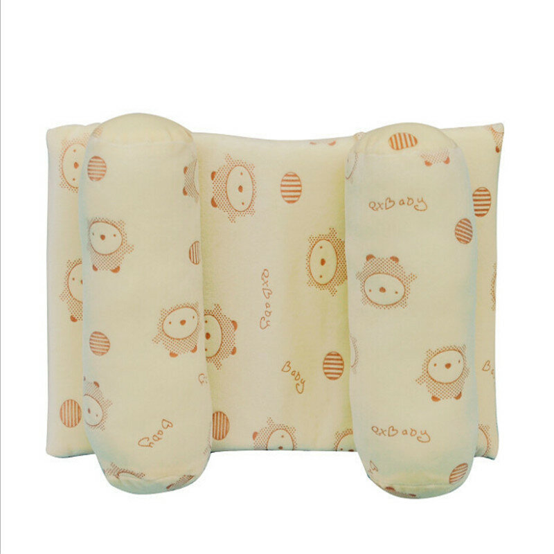 Infant Baby Soft Pillow Prevent Flat Head Anti Roll Cushion Sleeping Support Baby Cotton Pillows Cute Sleep Positioning Pad