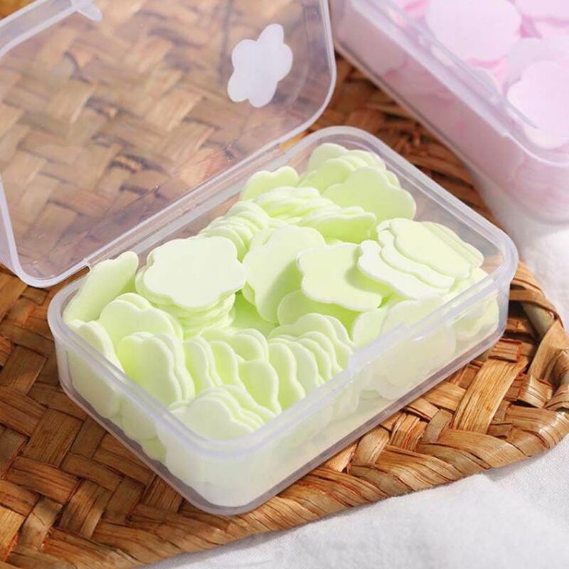 100/1000 Pcs Mini Cleaning Soaps Portable Hand Wash Soap Papers Scented Slice Washing Hand Bath Travel Small Soap