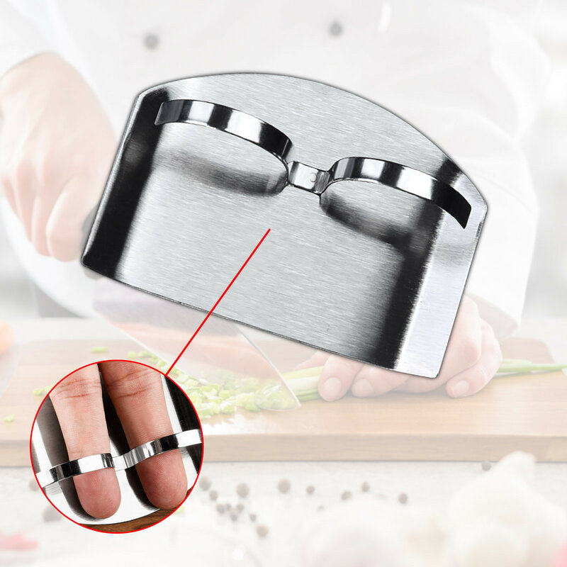 الفولاذ المقاوم للصدأ المطبخ أداة الاصبع حماية شريحة حماية سلامة المطبخ أداة أساسية تقطيع أداة مكافحة قطع حلقة