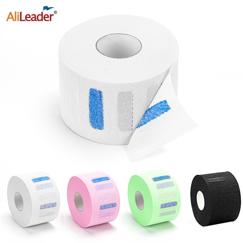Alileader 1 Roll/Pack Hair Cutting Accessory Neck Paper Adjustable Barber Dedicated Salon Hairdressing White Black Neck Strips