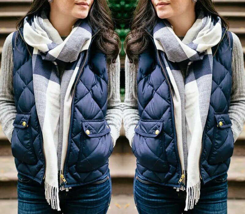 Hirigin-슬림 플리스 따뜻한 파카 조끼 코트 여성용, 두꺼운 민소매 조끼 재킷, S M L XL, 겨울