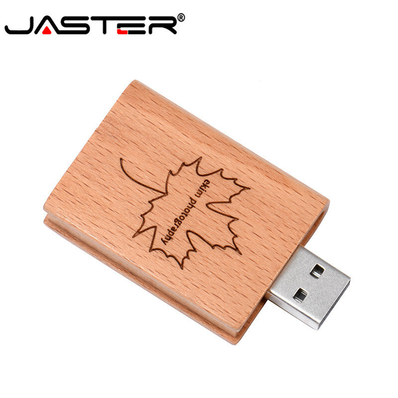 Jaster pendrive usb 2.0 de madeira, flash drive 4gb 8gb 16gb 32gb 64gb de memória, logotipo personalizado gratuitamente