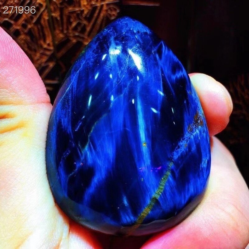 Genuine natural azul pietersite pingente gota de água mulher 44.8x33.5x12.4mm pietersite namíbia colar jóias aaaaaa