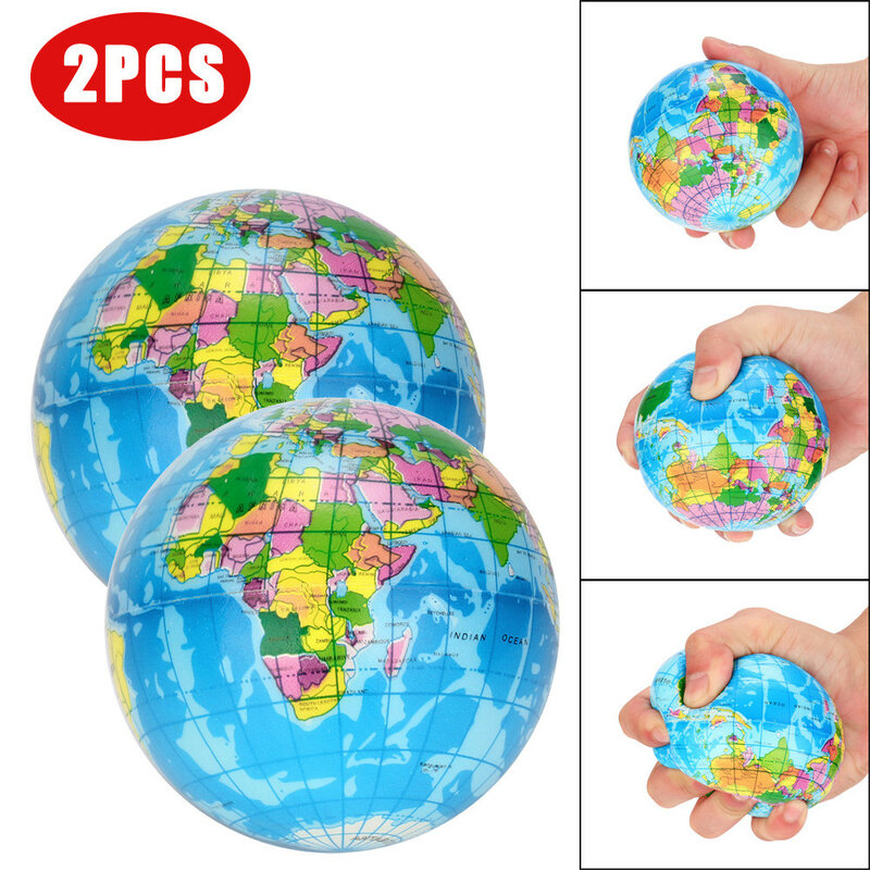 Fidget Speelgoed Anti Stress Relief World Map Foam Bal Atlas Globe Palm Bal Planeet Aarde Bal Speelgoed Voor Kinderen Meisjes jongens Aнтистре