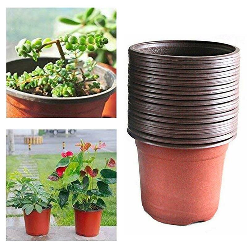 Piante da vaso in plastica per piantare piante da vivaio resistenti alla caduta piante da giardino vasi luminosi vassoio per vasi per piantine di fiori