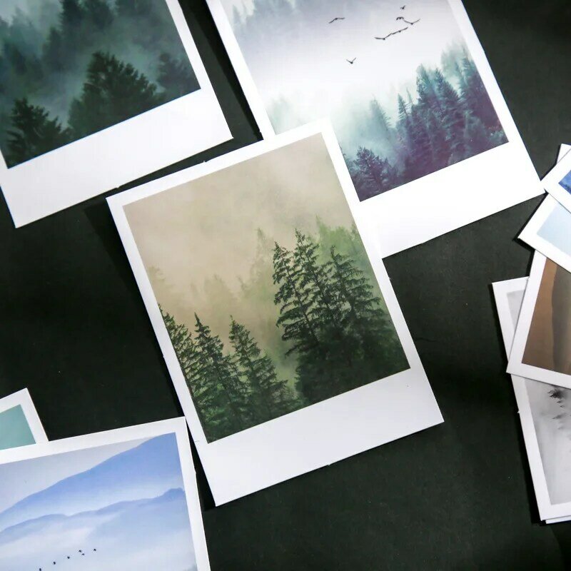 30 sztuk/pudło twój krajobraz seria Lomo karta papierowa Ins stylowe księżyc gwiaździste niebo naklejki pamiętnik Album naklejki na etykiety