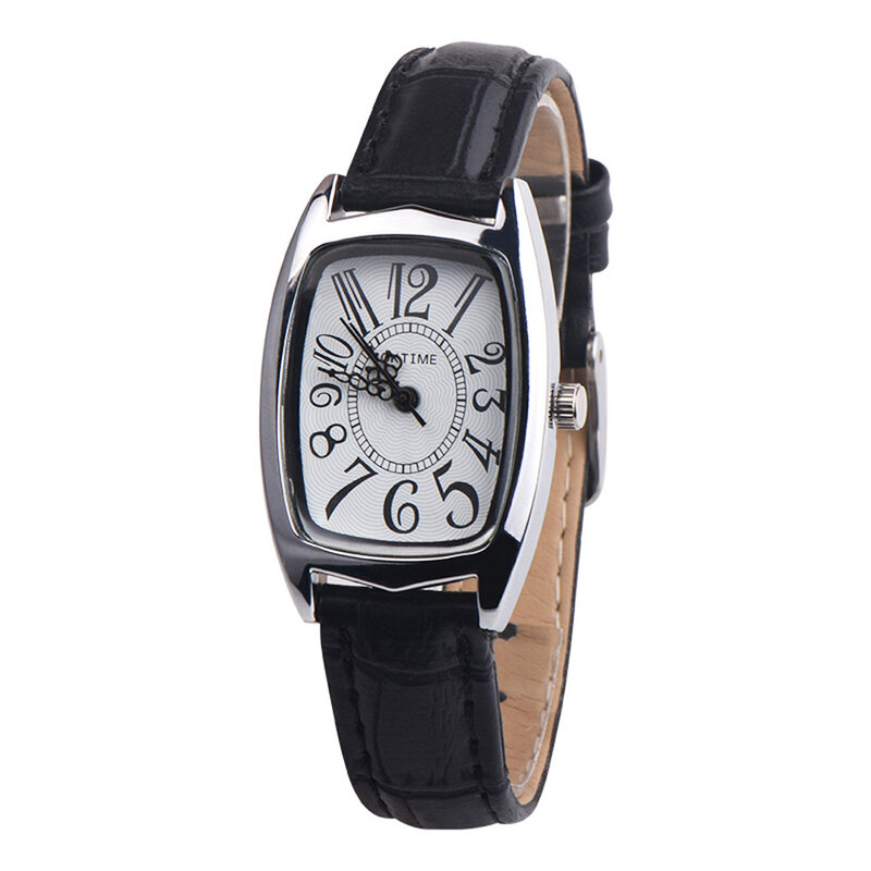 Moda casual chique retangle womens pulseira de couro analógico relógio de quartzo feminino relógio de pulso feminino relógios de pulso reloj mujer