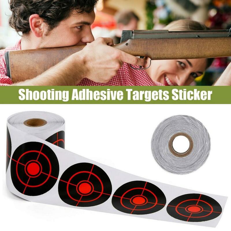 100 Buah/250 Buah Stiker Perekat Gulung untuk Praktik Menembak Target Percikan Diameter 7.5 Cm/3 Inci Stiker Gulungan Percikan