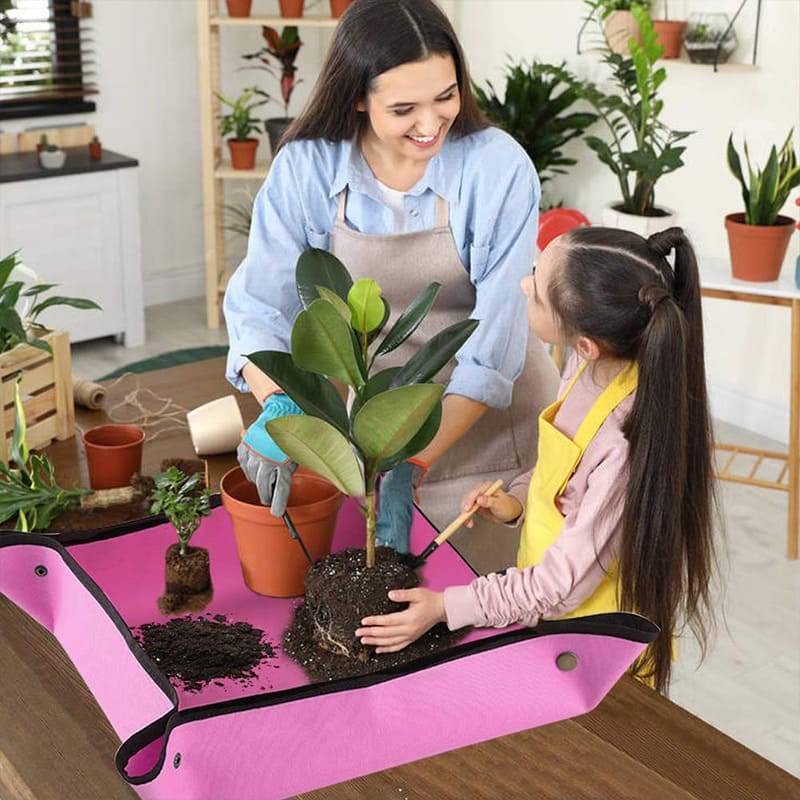 30-68CM Planting Mat PVC Gardening Potting Mat Foldable Gardening Pad Waterproof Potting Gardening Flower Pot Transplanting Mats