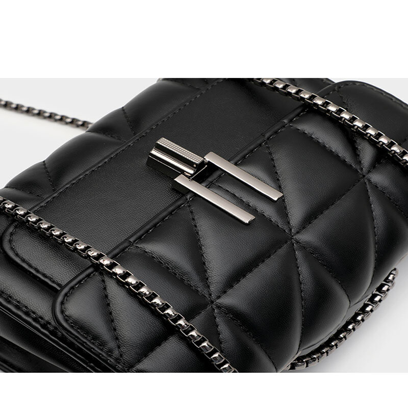 Luxus Einfache Tasche Damen Leder Kette Umhängetasche Damen Handtasche Schulter Tasche Messenger Tasche Damen Clutch