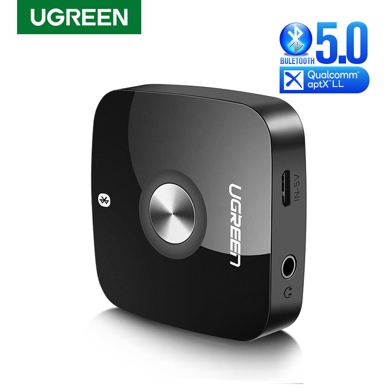 Ugreen-Receptor inalámbrico Bluetooth 5,0, adaptador de Audio HiFi para coche, 3,5mm, conector APTX LL AUX 3,5