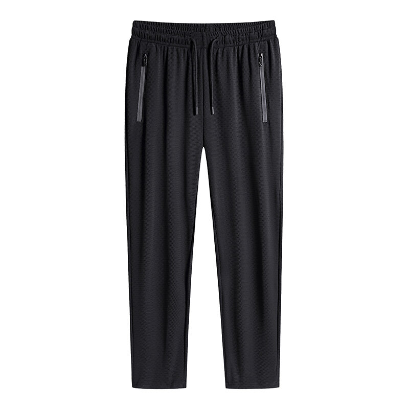 Calça esportiva masculina, calça flexível fina para homens primavera verão, calça de moletom casual diária, plus size 8xl 9xl