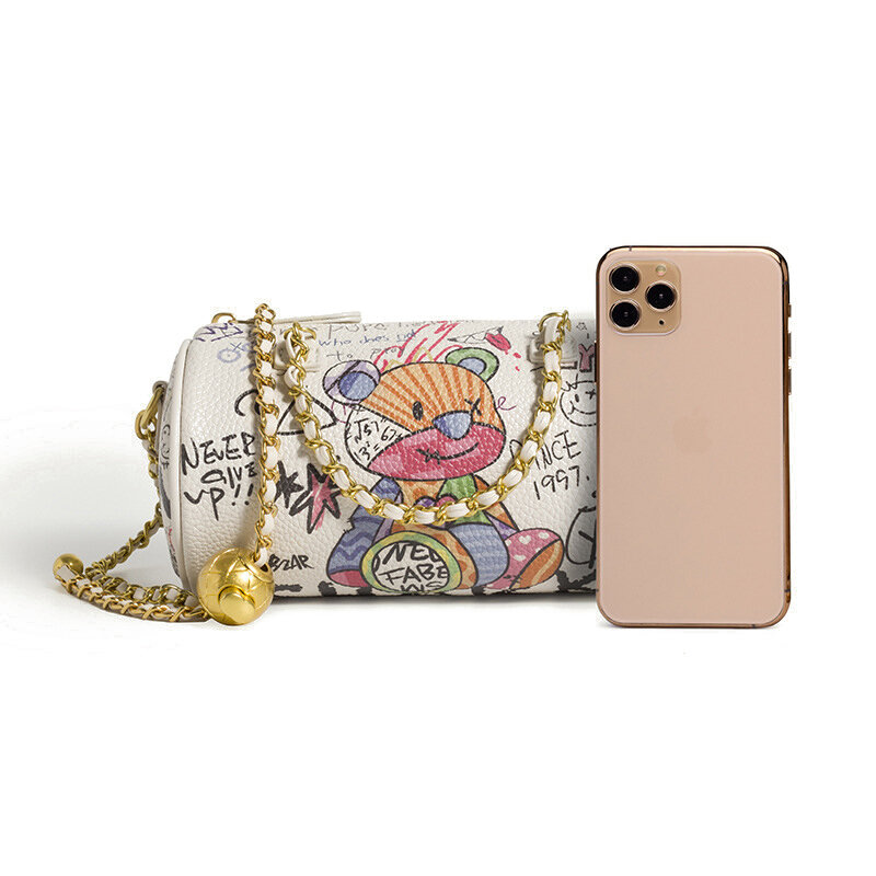 New Fashion Lady's Chain torby na telefon komórkowy na ramię poliester prosta mała torba kwadratowa damska luksusowe torebki skrzynki dla kobiet