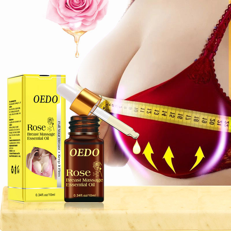 Rosa pianta potenziatore del seno olio da massaggio trattamento dell'ingrandimento del seno attraente sollevamento del seno taglia su ingrandisci busto rassodante