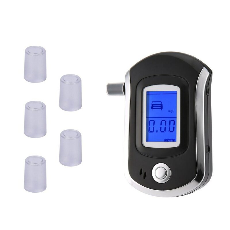 2021 Professional Digital Alcohol Breath Tester Analyzer Breathalyzer Detector Keychain Pocket Device LCD Display