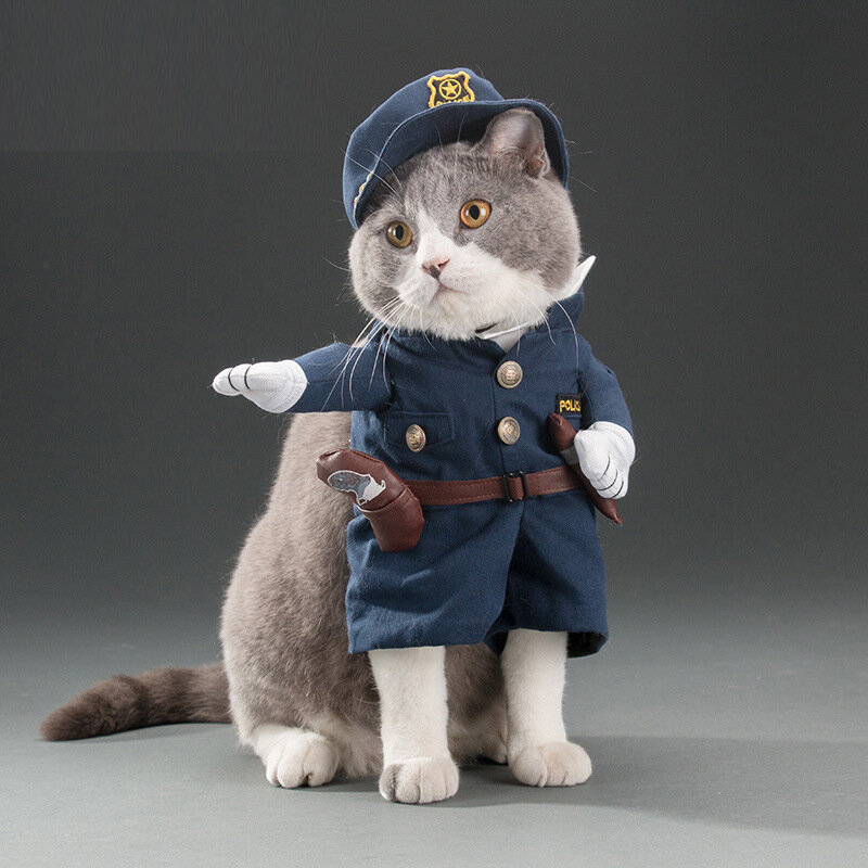 Pakaian Hewan Peliharaan Lucu Kucing Anjing Pakaian Berdiri Kostum Hewan Peliharaan Tiga Dimensi Pakaian