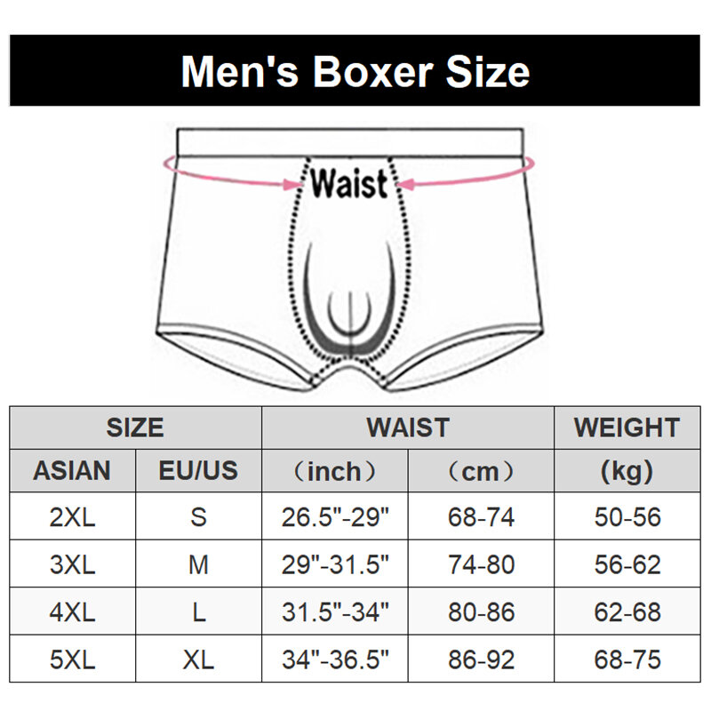 4 pçs cuecas boxer shorts de fibra de bambu malha cueca masculina respirável legal cueca plus size 2xl-5xl
