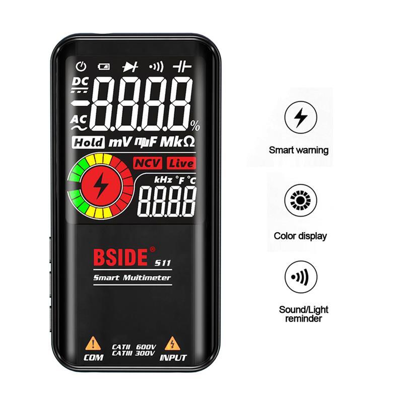 BSIDE – multimètre numérique intelligent S10 S11 S20, testeur EMF, détecteur professionnel, condensateur de tension cc AC, Diode Ohm NCV Hz