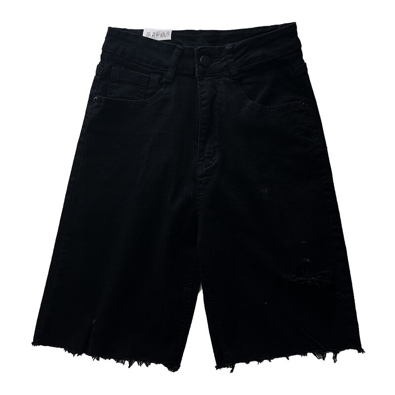 Ripped Dunne Blauwe Denim Shorts Vrouwen Slanke Zwarte Hoge Taille Korte Feminino Harajuku Jean Shorts