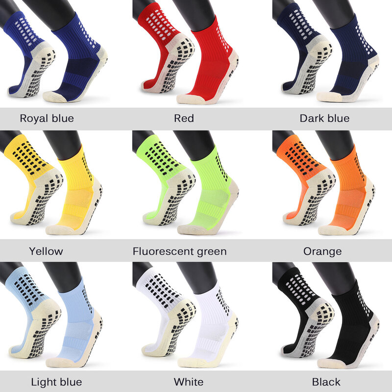 Calcetines deportivos de algodón antideslizantes para hombre y mujer, medias de fútbol, antideslizantes, dispensadores, Unisex