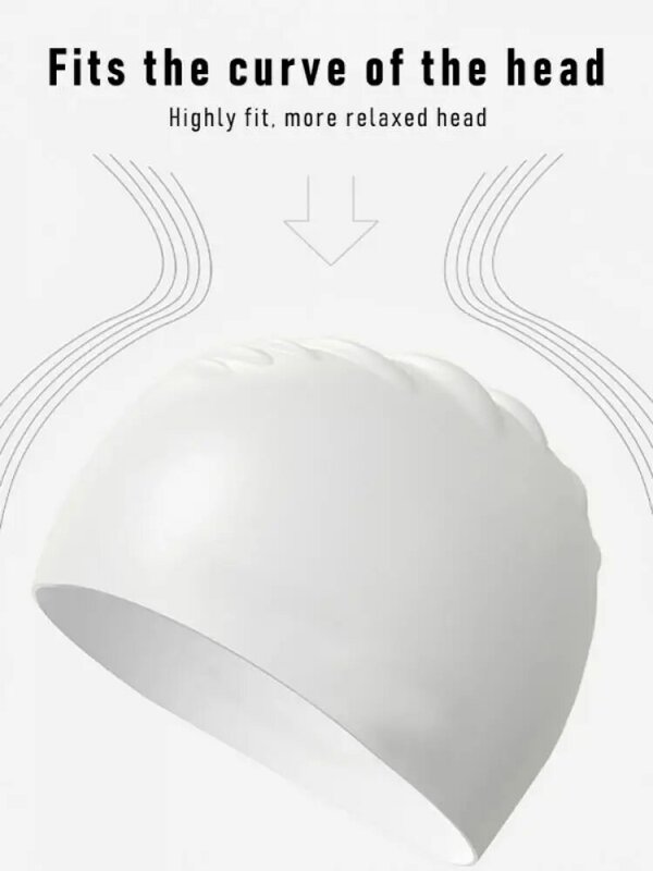Unisex หมวกว่ายน้ำสไตล์ใหม่ยาวพิเศษหมวกว่ายน้ำซิลิโคน Ultra-Thin ว่ายน้ำหมวกสี่สี